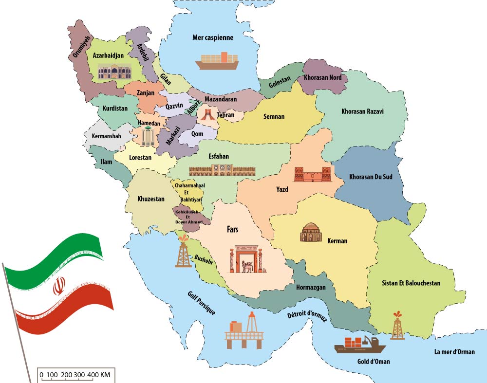 carte vectoriel iran